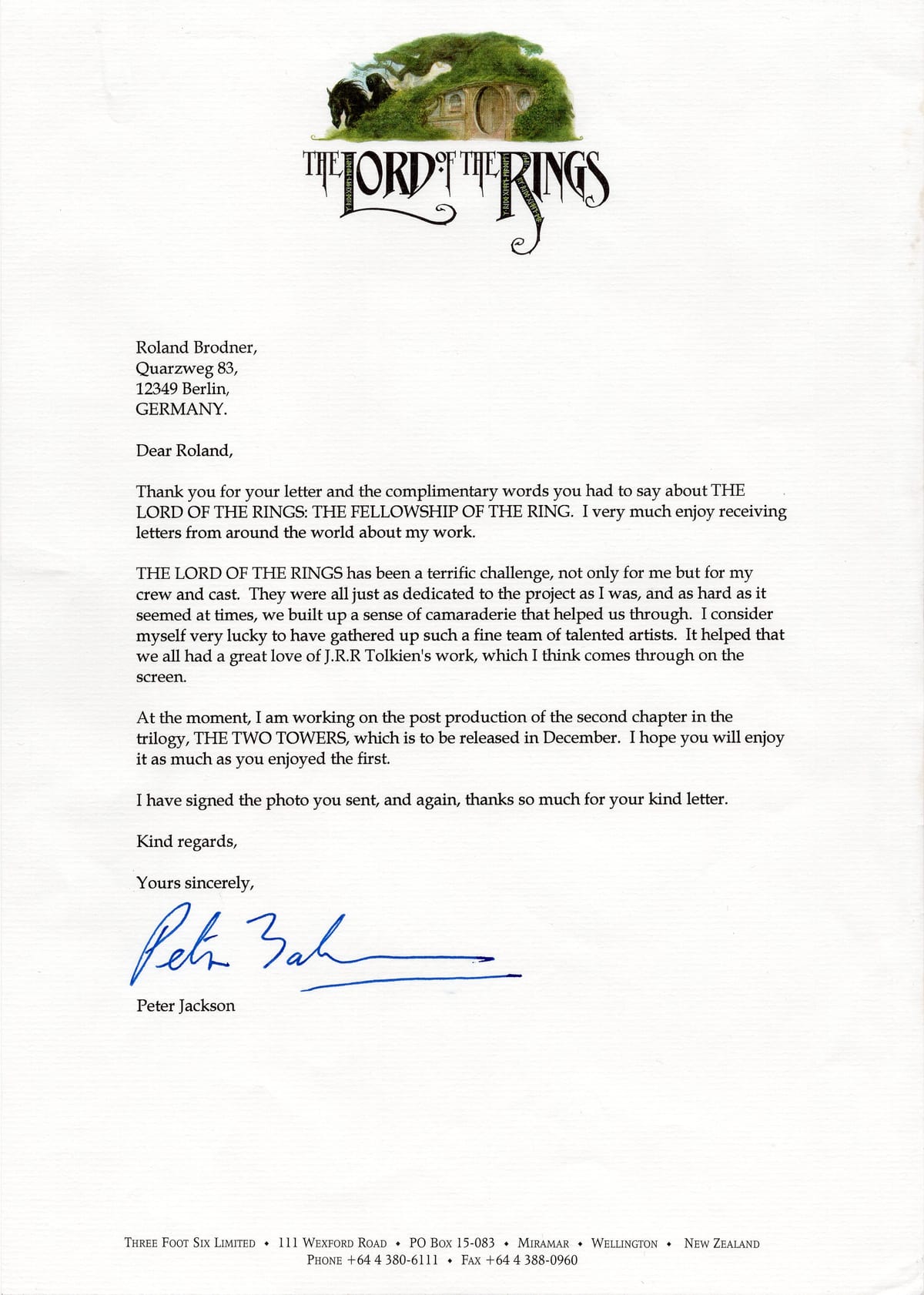 Peter Jackson’s letter from Middle-earth, in the eye of a creative storm