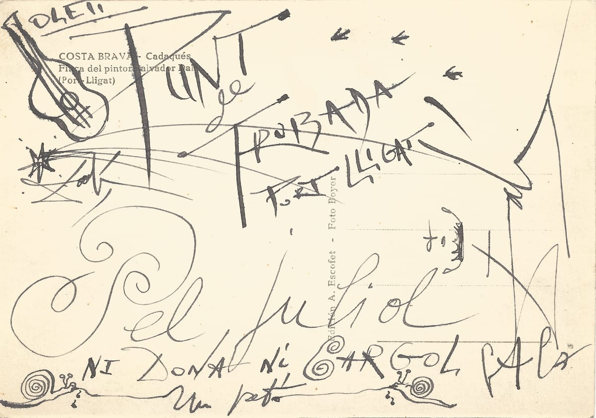 When Dalí wrote to his best enemy, Picasso