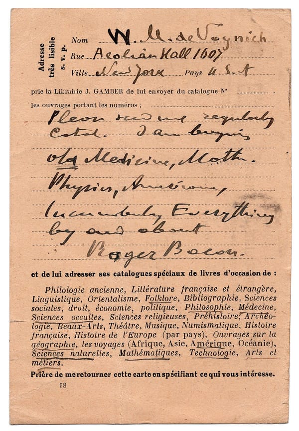A postcard to Paris sheds light on the Voynich Manuscript